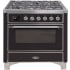 Ilve Majestic II Collection UM09FDNS3BKCLP - 36 Inch Freestanding Dual Fuel Range in Front View