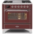 Ilve Majestic II Collection UM09FDNS3BUC - 36 Inch Burgundy Natural Gas Freestanding Range