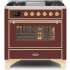 Ilve Majestic II Collection UM09FDNS3BUGLP - 36 Inch Freestanding Dual Fuel Range in Front View