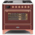 Ilve Majestic II Collection UM09FDNS3BUPLP - 36 Inch Freestanding Dual Fuel Range in Front View