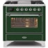 Ilve Majestic II Collection UM09FDNS3EGCLP - 36 Inch Freestanding Dual Fuel Range in Front View
