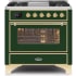 Ilve Majestic II Collection UM09FDNS3EGG - 36 Inch Emerald Green Natural Gas Freestanding Range