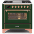 Ilve Majestic II Collection UM09FDNS3EGPLP - 36 Inch Freestanding Dual Fuel Range in Front View