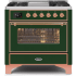 Ilve Majestic II Collection UM09FDNS3EGP - 36 Inch Emerald Green Natural Gas Freestanding Range