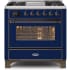 Ilve Majestic II Collection UM09FDNS3MBB - 36 Inch Midnight Blue Natural Gas Freestanding Range