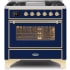 Ilve Majestic II Collection UM09FDNS3MBG - 36 Inch Midnight Blue Natural Gas Freestanding Range