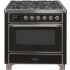 Ilve Majestic II Collection UM09FDNS3MGC - 36 Inch Matte Graphite Natural Gas Freestanding Range