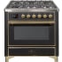 Ilve Majestic II Collection UM09FDNS3MGGLP - 36 Inch Freestanding Dual Fuel Range in Front View
