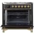 Ilve Majestic II Collection UM09FDNS3MGGLP - 36 Inch Freestanding Dual Fuel Range in Oven Opened View