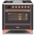 Ilve Majestic II Collection UM09FDNS3MGP - 36 Inch Matte Graphite Natural Gas Freestanding Range