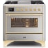 Ilve Majestic II Collection UM09FDNS3SSG - 36 Inch Stainless Steel Natural Gas Freestanding Range