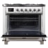 Ilve Majestic II Collection UM09FDNS3WHCLP - 36 Inch Freestanding Dual Fuel Range in Opened View