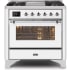 Ilve Majestic II Collection UM09FDNS3WHC - 36 Inch White Natural Gas Freestanding Range