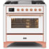 Ilve Majestic II Collection UM09FDNS3WHP - 36 Inch White Natural Gas Freestanding Range