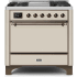 Ilve Majestic II Collection UM09FDQNS3AWB - 36 Inch Freestanding Dual Fuel Range in Front View