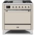 Ilve Majestic II Collection UM09FDQNS3AWC - 36 Inch Freestanding Dual Fuel Range in Front View