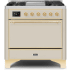 Ilve Majestic II Collection UM09FDQNS3AWG - 36 Inch Freestanding Dual Fuel Range in Front View