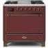 Ilve Majestic II Collection UM09FDQNS3BUBLP - 36 Inch Freestanding Dual Fuel Range with 6 Sealed Burners in Front View