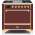 Ilve Majestic II Collection UM09FDQNS3BUGLP - 36 Inch Freestanding Dual Fuel Range with 6 Sealed Burners in Front View
