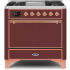 Ilve Majestic II Collection UM09FDQNS3BUP - 36 Inch Freestanding Dual Fuel Range in Front View