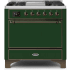 Ilve Majestic II Collection UM09FDQNS3EGB - 36 Inch Freestanding Dual Fuel Range in Front View