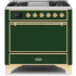 Ilve Majestic II Collection UM09FDQNS3EGGLP - 36 Inch Freestanding Dual Fuel Range with 6 Sealed Burners in Front View