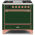 Ilve Majestic II Collection UM09FDQNS3EGP - 36 Inch Freestanding Dual Fuel Range in Front View