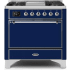 Ilve Majestic II Collection UM09FDQNS3MBC - 36 Inch Freestanding Dual Fuel Range in Front View