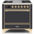 Ilve Majestic II Collection UM09FDQNS3MGG - 36 Inch Freestanding Dual Fuel Range in Front View