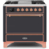 Ilve Majestic II Collection UM09FDQNS3MGP - 36 Inch Freestanding Dual Fuel Range in Front View
