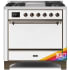 Ilve Majestic II Collection UM09FDQNS3RAB - 36 Inch Freestanding Dual Fuel Range in Front View