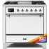 Ilve Majestic II Collection UM09FDQNS3RACLP - 36 Inch Freestanding Dual Fuel Range in Front View