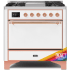 Ilve Majestic II Collection UM09FDQNS3RAP - 36 Inch Freestanding Dual Fuel Range in Front View