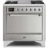 Ilve Majestic II Collection UM09FDQNS3SSC - 36 Inch Freestanding Dual Fuel Range in Front View