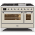Ilve Majestic II Collection UM12FDNS3AWC - 48 Inch Antique White Natural Gas Freestanding Range