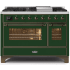 Ilve Majestic II Collection UM12FDNS3EGB - 48 Inch Emerald Green Natural Gas Freestanding Range