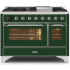 Ilve Majestic II Collection UM12FDNS3EGC - 48 Inch Emerald Green Natural Gas Freestanding Range