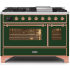 Ilve Majestic II Collection UM12FDNS3EGP - 48 Inch Emerald Green Natural Gas Freestanding Range