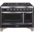 Ilve Majestic II Collection UM12FDNS3MGCLP - 48 Inch Freestanding Dual Fuel Range in Front View