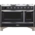 Ilve Majestic II Collection UM12FDNS3MGCLP - 48 Inch Freestanding Dual Fuel Range in Front View