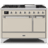 Ilve Majestic II Collection UM12FDQNS3AWCLP - 48 Inch Freestanding Dual Fuel Range with 8 Sealed Burners in Front View
