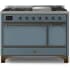 Ilve Majestic II Collection UM12FDQNS3BGBLP - Freestanding Dual Fuel Range