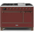 Ilve Majestic II Collection UM12FDQNS3BUBLP - 48 Inch Freestanding Dual Fuel Range with 8 Sealed Burners in Front View