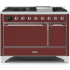 Ilve Majestic II Collection UM12FDQNS3BUCLP - 48 Inch Freestanding Dual Fuel Range with 8 Sealed Burners in Front View
