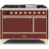 Ilve Majestic II Collection UM12FDQNS3BUGLP - 48 Inch Freestanding Dual Fuel Range with 8 Sealed Burners in Front View