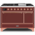 Ilve Majestic II Collection UM12FDQNS3BUPLP - 48 Inch Freestanding Dual Fuel Range with 8 Sealed Burners in Front View