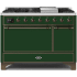 Ilve Majestic II Collection UM12FDQNS3EGBLP - 48 Inch Freestanding Dual Fuel Range with 8 Sealed Burners in Front View