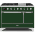 Ilve Majestic II Collection UM12FDQNS3EGCLP - 48 Inch Freestanding Dual Fuel Range with 8 Sealed Burners in Front View