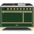 Ilve Majestic II Collection UM12FDQNS3EGGLP - 48 Inch Freestanding Dual Fuel Range with 8 Sealed Burners in Front View