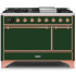 Ilve Majestic II Collection UM12FDQNS3EGPLP - 48 Inch Freestanding Dual Fuel Range with 8 Sealed Burners in Front View
